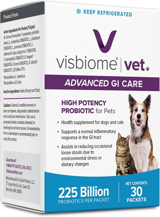 Visbiome Vet Advanced GI Care- 225 Billion CFU Packets