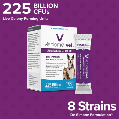 Visbiome Vet Advanced GI Care- 225 Billion CFU Packets