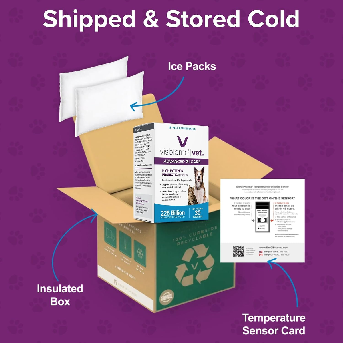 Visbiome Vet Advanced GI Care- 225 Billion CFU Packets
