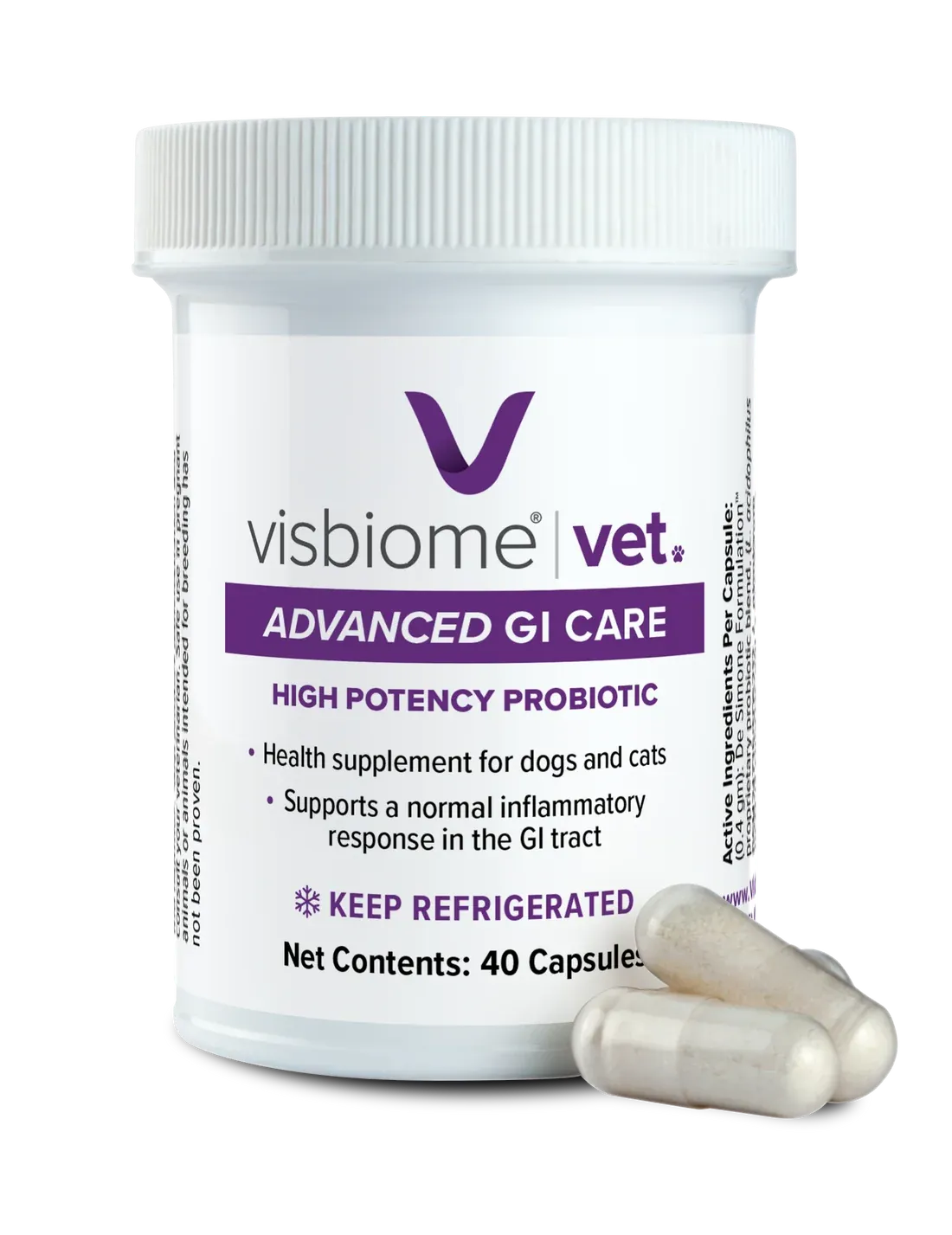 Visbiome Vet Advanced GI Care CFU- 112.5 Billion Capsules- 2 Pack