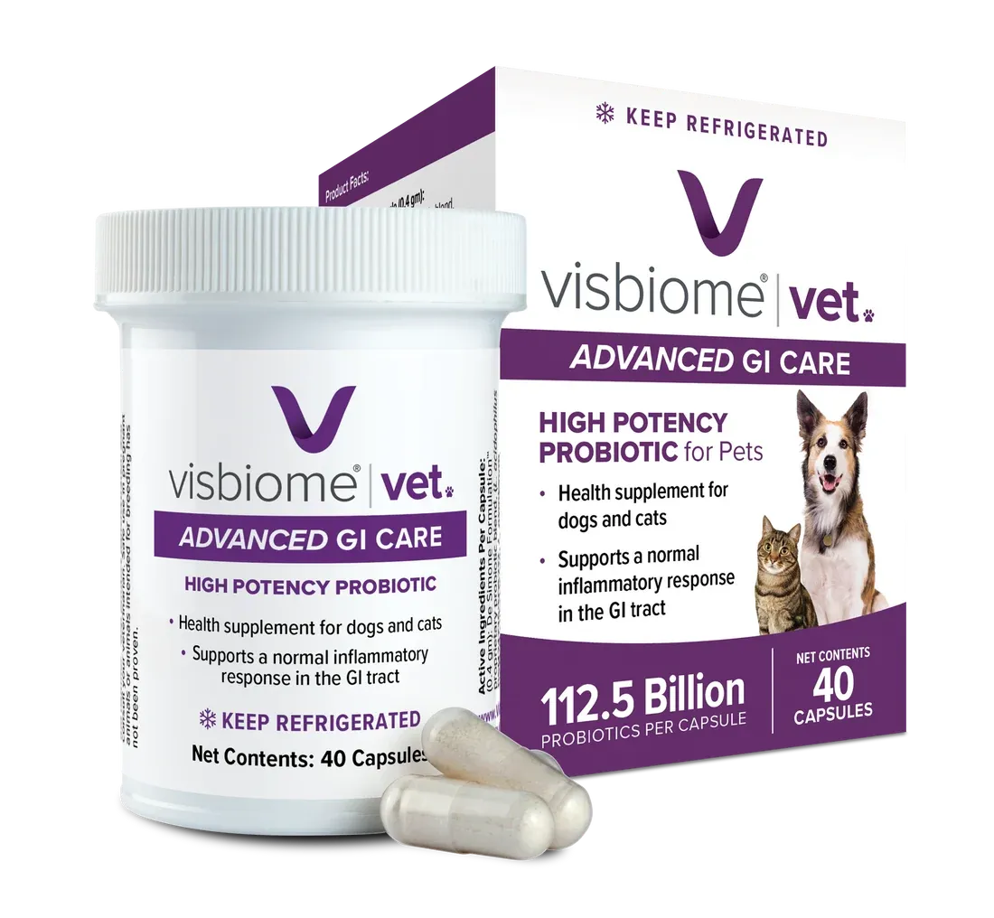 Visbiome Vet Advanced GI Care CFU- 112.5 Billion Capsules- 2 Pack