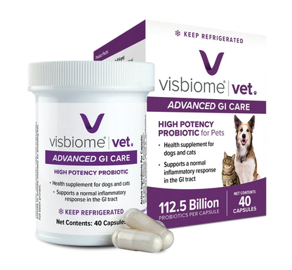 Visbiome Vet Advanced GI Care CFU- 112.5 Billion Capsules- 2 Pack