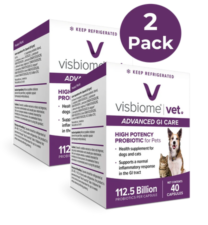 Visbiome Vet Advanced GI Care CFU- 112.5 Billion Capsules- 2 Pack