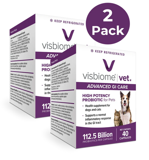 Visbiome Vet Advanced GI Care CFU- 112.5 Billion Capsules- 2 Pack