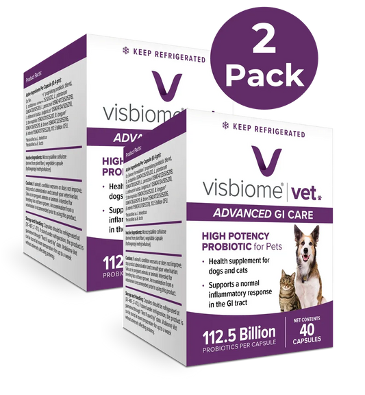 Visbiome Vet Advanced GI Care CFU- 112.5 Billion Capsules- 2 Pack
